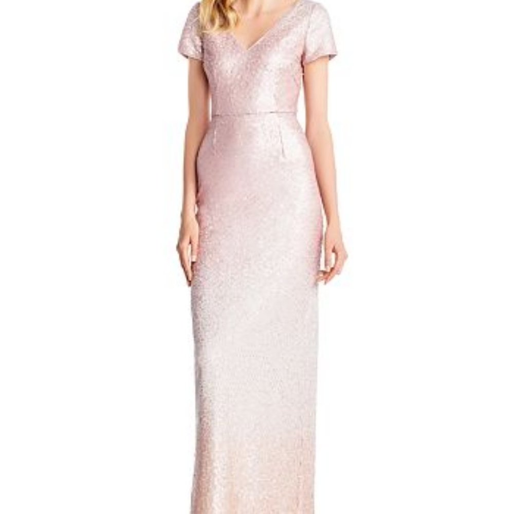 Adrianna Papell Ombre Sequin Dress, Size 2